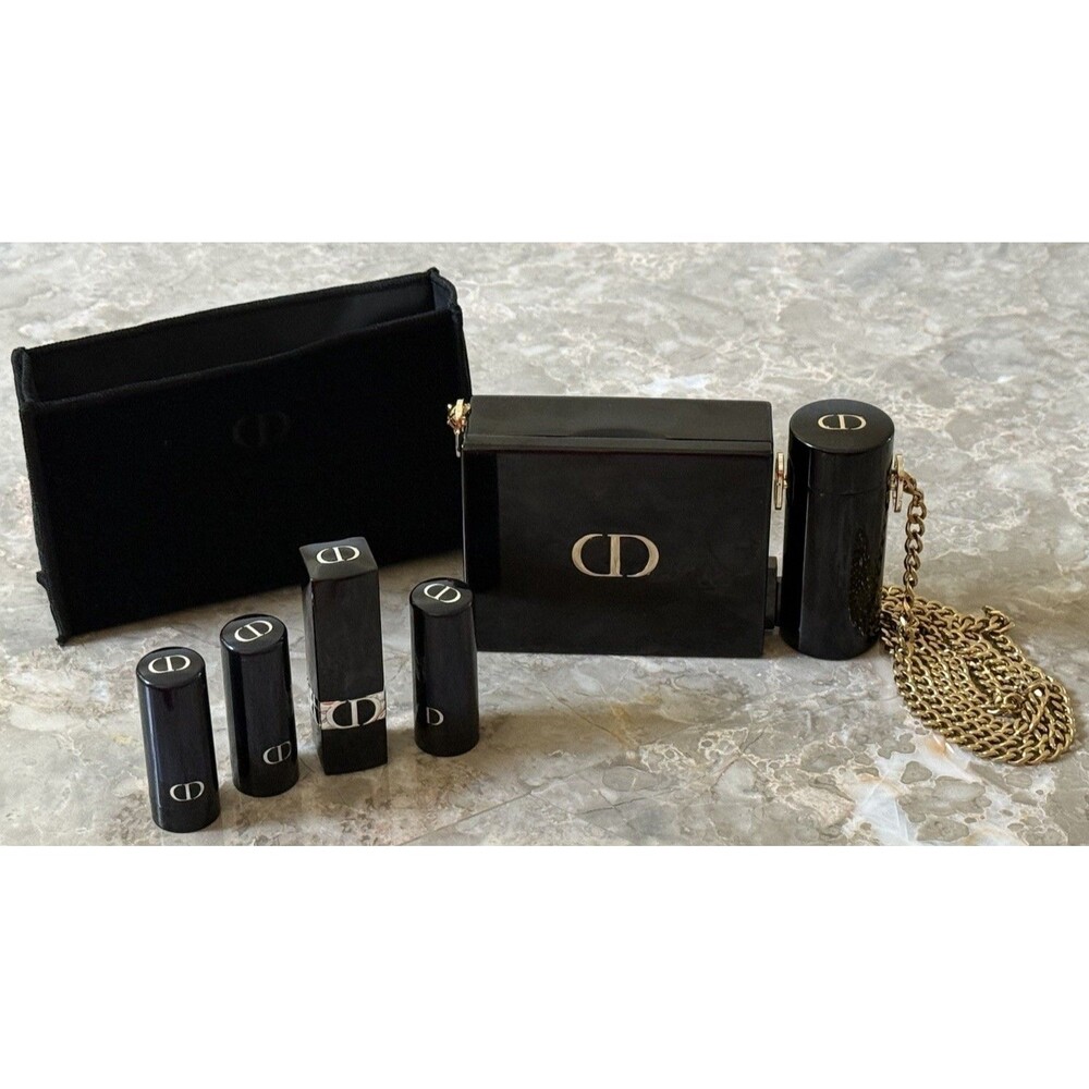 Dior Rouge Dior Minaudière Limited Edition Clutch & Lipstick Gift Set 4 Lipstick